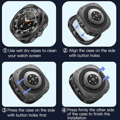 Калъф Techsuit Defense360 Pro за Samsung Galaxy Watch Ultra, Черен