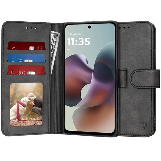 Калъф за Motorola Moto G56, Techsuit, Diary Book, Черен