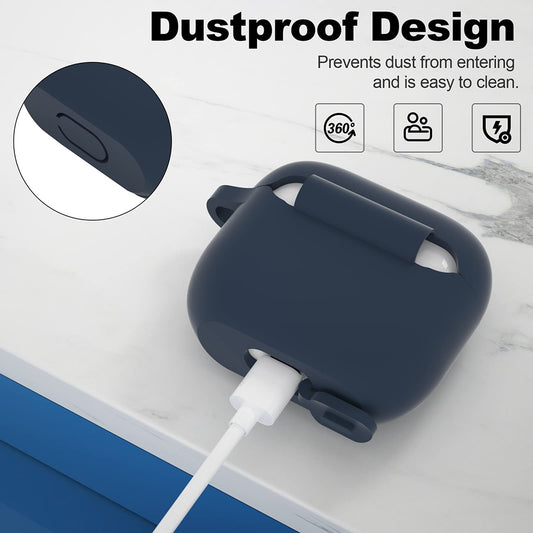 Калъф Techsuit Silicone за Apple AirPods 3, Тъмносин