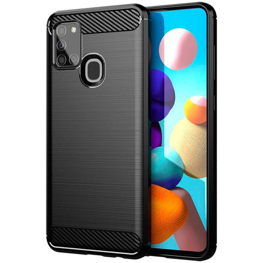 Калъф за Samsung Galaxy A21s A217, Forcell, Carbon, Black