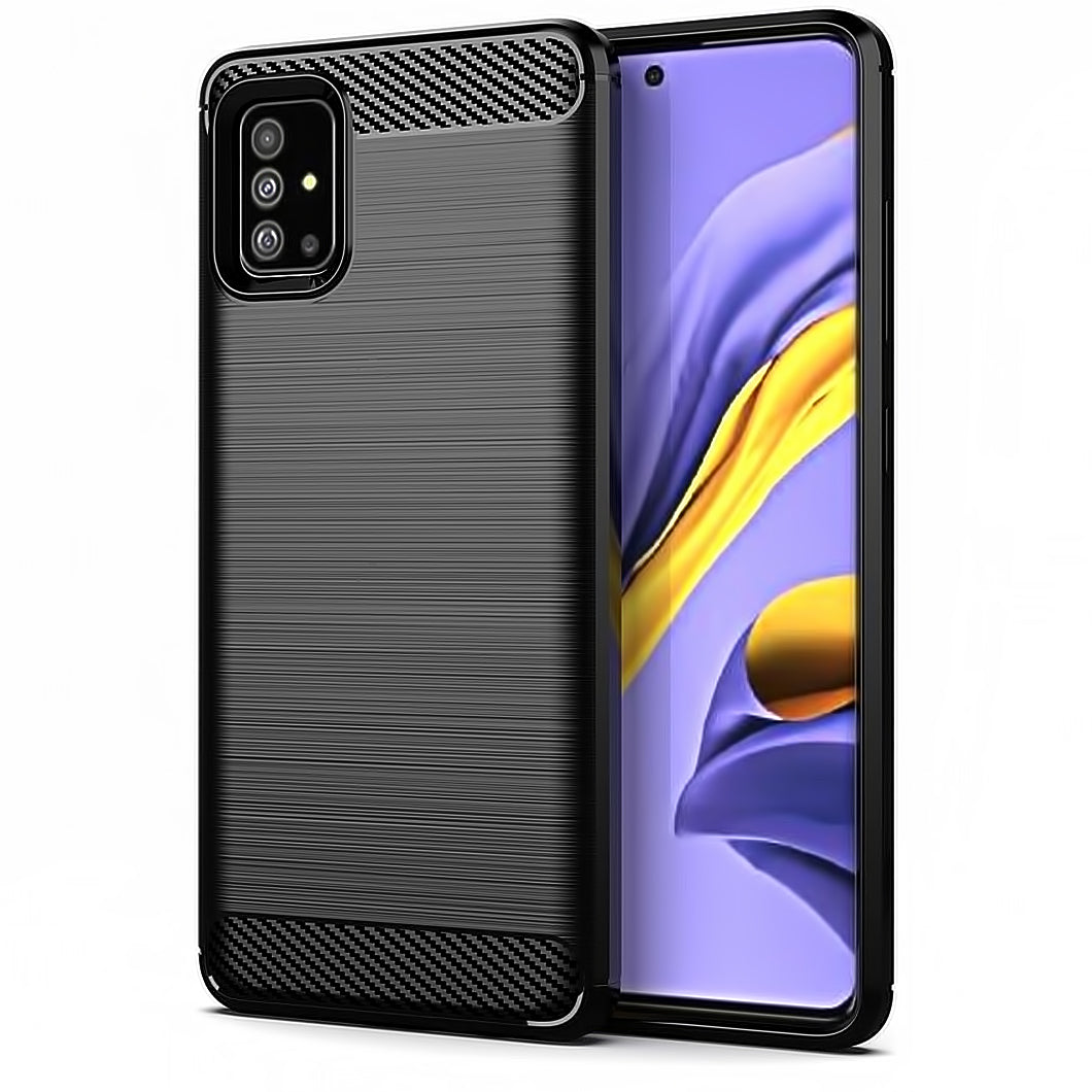 Калъф за Samsung Galaxy A51 5G A516, Карбон, Черен