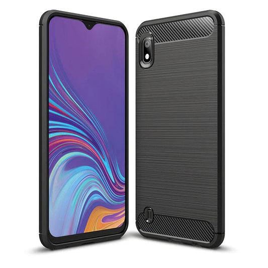 Калъф за Samsung Galaxy A10 A105, Carbon, черен