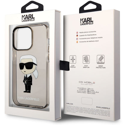 Case for Apple iPhone 14 Pro Max, Karl Lagerfeld, IML Ikonik NFT, Black