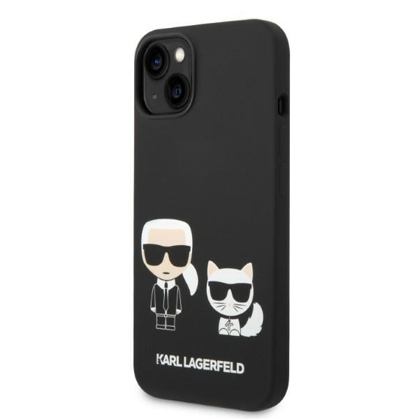 Калъф MagSafe за Apple iPhone 14 Plus, Karl Lagerfeld, Силикон Karl & Choupette, Черен