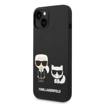Калъф MagSafe за Apple iPhone 14 Plus, Karl Lagerfeld, Силикон Karl & Choupette, Черен