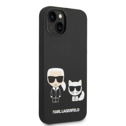 Калъф MagSafe за Apple iPhone 14 Plus, Karl Lagerfeld, Силикон Karl & Choupette, Черен