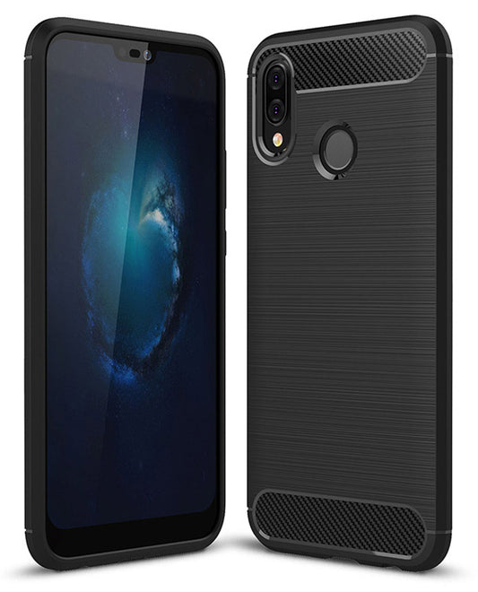 Калъф за Huawei P20 Lite, OEM, Карбон, Черен