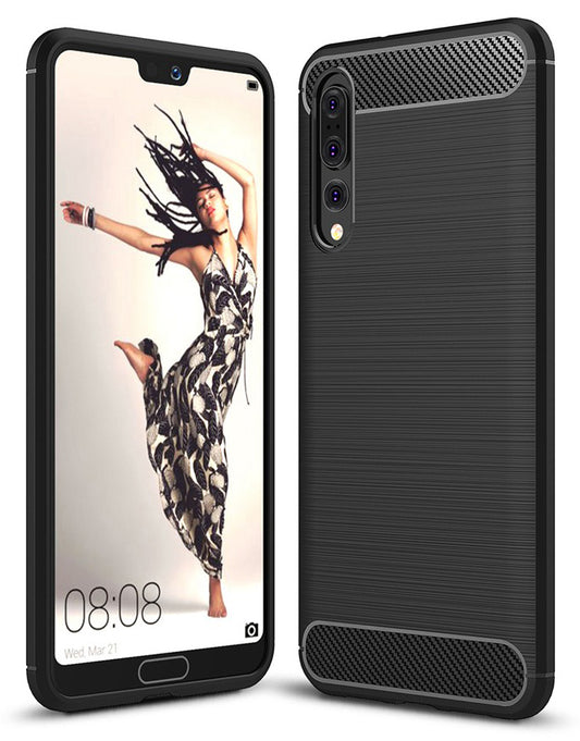 Калъф за Huawei P20 Pro, OEM, Карбон, Черен