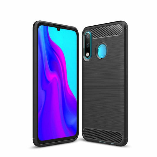Калъф за Huawei P30 lite New Edition / P30 lite, OEM, Карбон, Черен