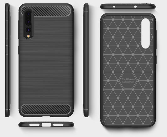 Калъф за Huawei P20 Pro, OEM, Карбон, Черен