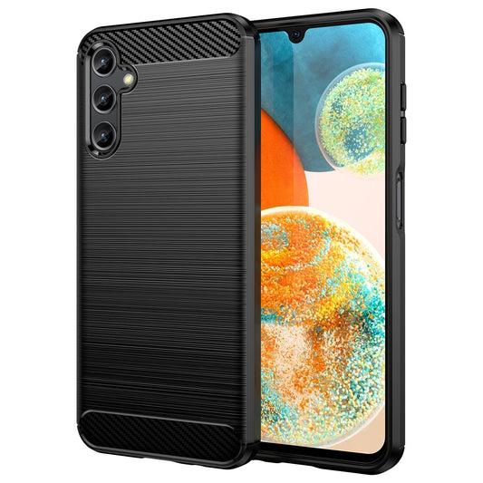 Калъф за Samsung Galaxy A14 A145 / A14 5G A146, OEM, Карбон, Черен