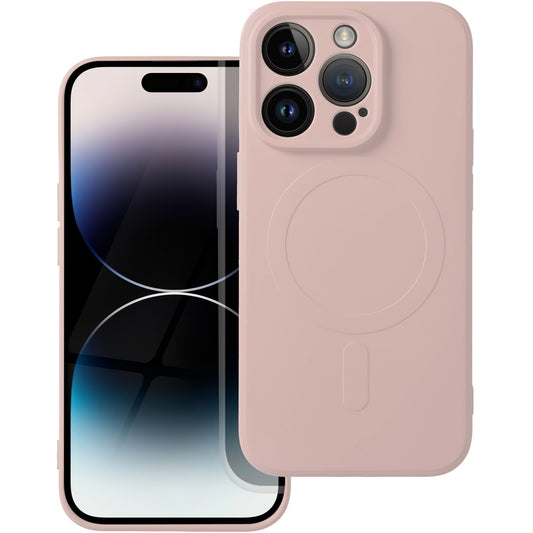 Калъф MagSafe за Apple iPhone 14 Pro, OEM, Silicone Mag, Розов