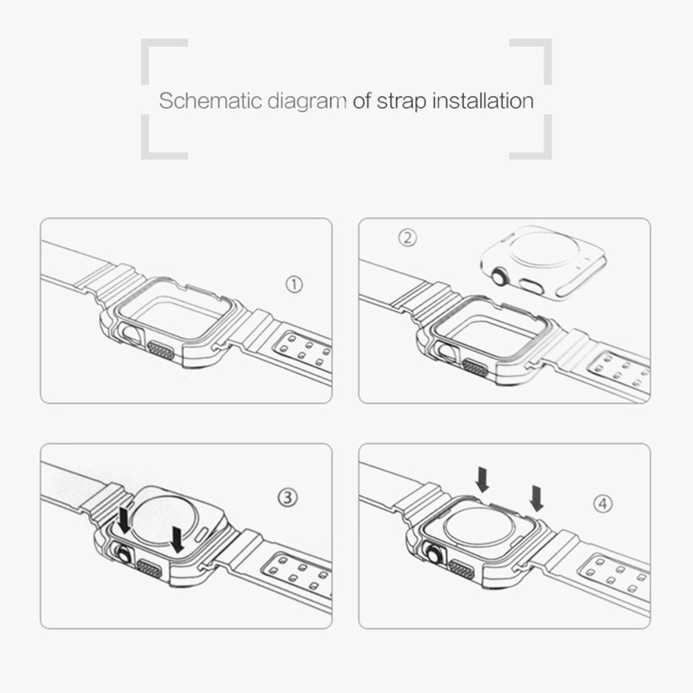 OEM твърд калъф за Apple Watch 44mm Series, розов