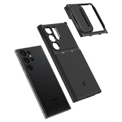 Калъф за Samsung Galaxy S23 Ultra S918, Spigen, OPTIK ARMOR, Black ACS05639