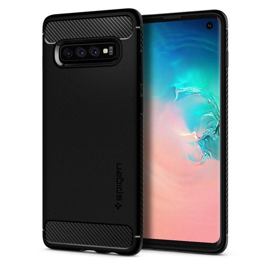 Калъф за Samsung Galaxy S10 G973, Spigen, Rugged Armour, Black 605CS25800