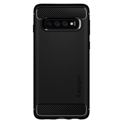 Калъф за Samsung Galaxy S10 G973, Spigen, Rugged Armour, Black 605CS25800