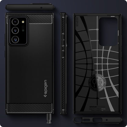 Калъф за Samsung Galaxy Note 20 Ultra 5G N986 / Note 20 Ultra N985, Spigen, Rugged Armour, Black ACS01391