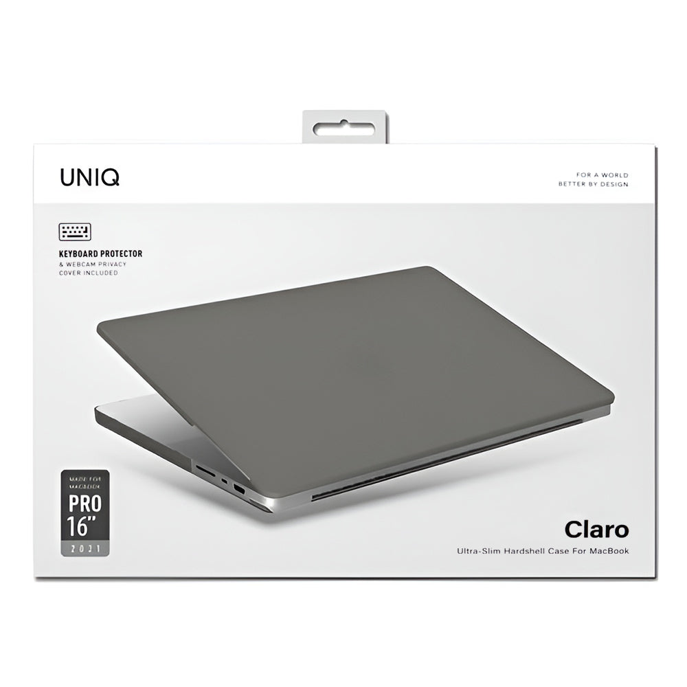 UNIQ Claro Case for Apple MacBook Pro 16inch (2026) / (2024) / (2023) / (2021), Matte Gray