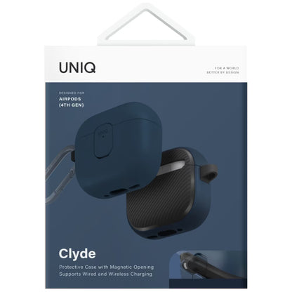 Калъф UNIQ Clyde за Apple AirPods 4, Синьо-Черен