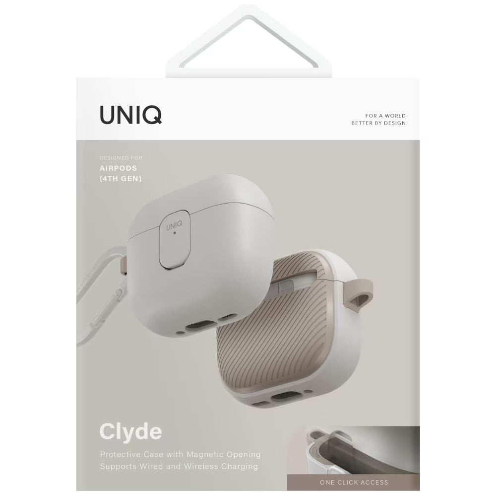 Калъф UNIQ Clyde за Apple AirPods 4, Сив Беж