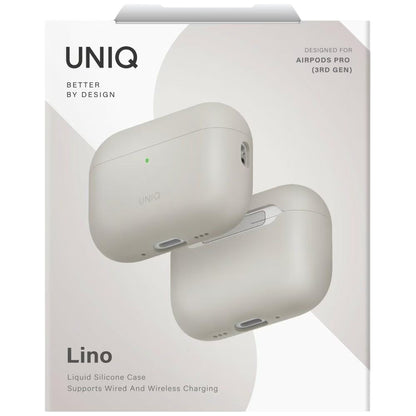 Калъф UNIQ Lino за Apple AirPods Pro 3, бежов