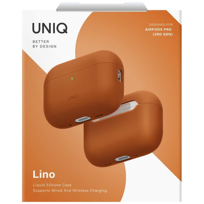 Калъф UNIQ Lino за Apple AirPods Pro 3, Оранжев