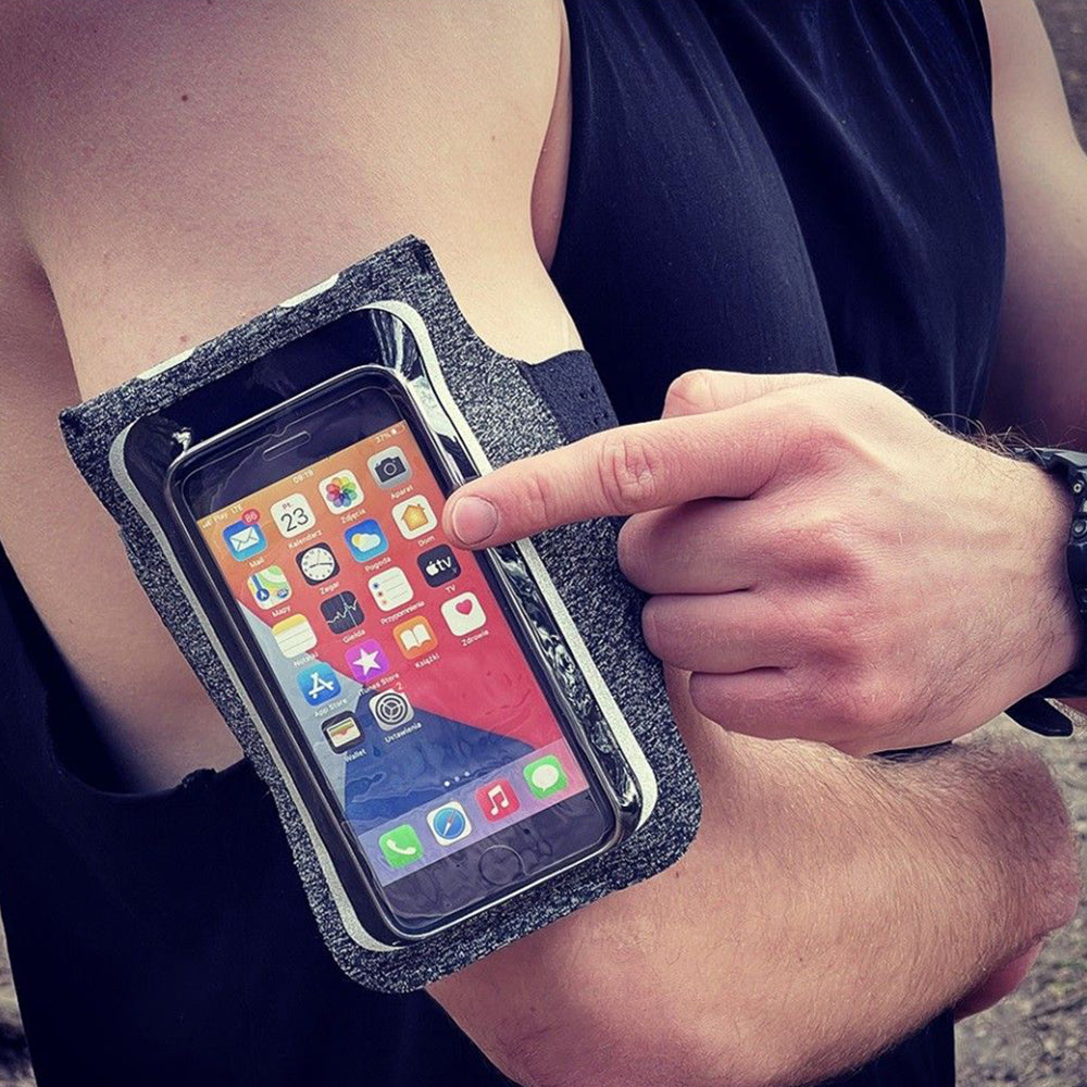Универсален калъф за телефон макс. 6.5 инча, Techsuit, Sports TH10, Зелен