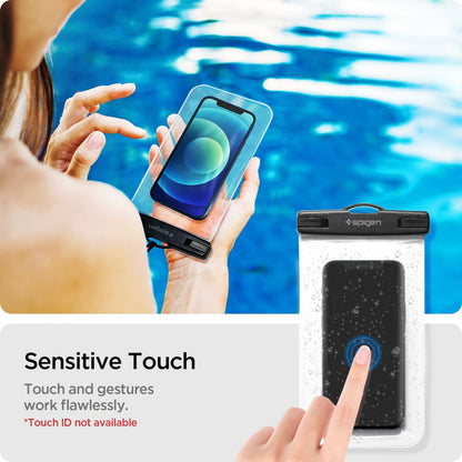Универсален водоустойчив калъф за телефон макс. 3.5inch - 7inch, Spigen, A601, Комплект 2 броя, Прозрачен AMP03098
