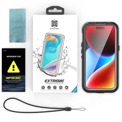 Водоустойчив калъф MagSafe за Apple iPhone 15, ShellBox, Черен