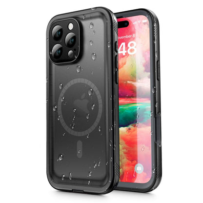 Водоустойчив калъф за Apple iPhone 16 Pro Max, ShellBox, Черен