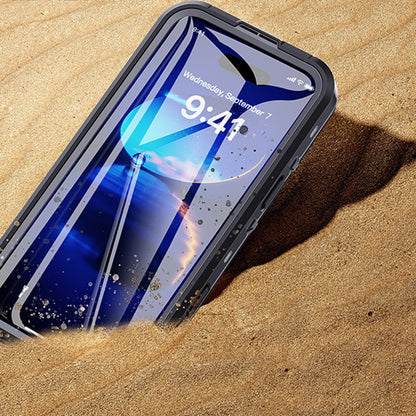 Водоустойчив калъф за Apple iPhone 16 Pro Max, ShellBox, Черен