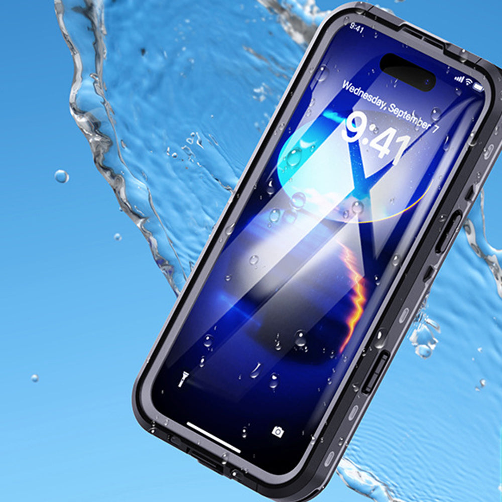 Waterproof Case for Apple iPhone 16 Pro, ShellBox, Black