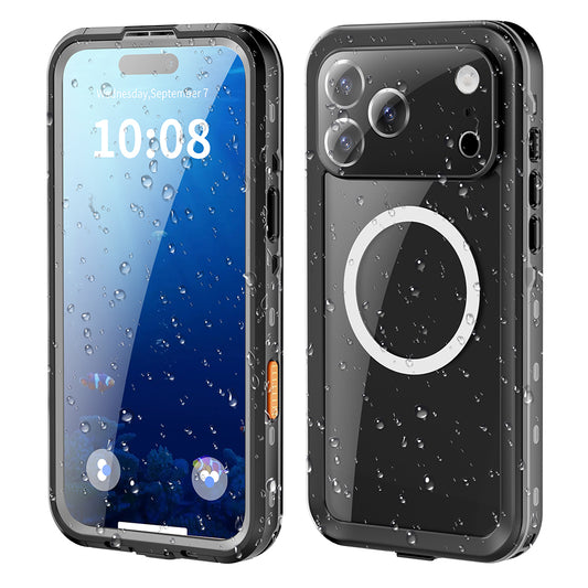 Водоустойчив калъф за Apple iPhone 17 Pro Max, ShellBox, Черен