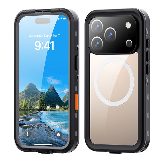 Калъф Waterproof за Apple iPhone 17 Pro, ShellBox, Черен