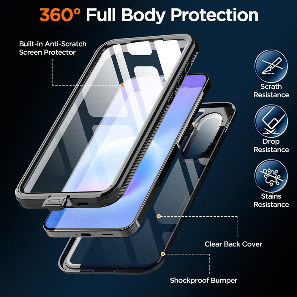 Водоустойчив калъф за Samsung Galaxy A57 5G, ShellBox, Черен