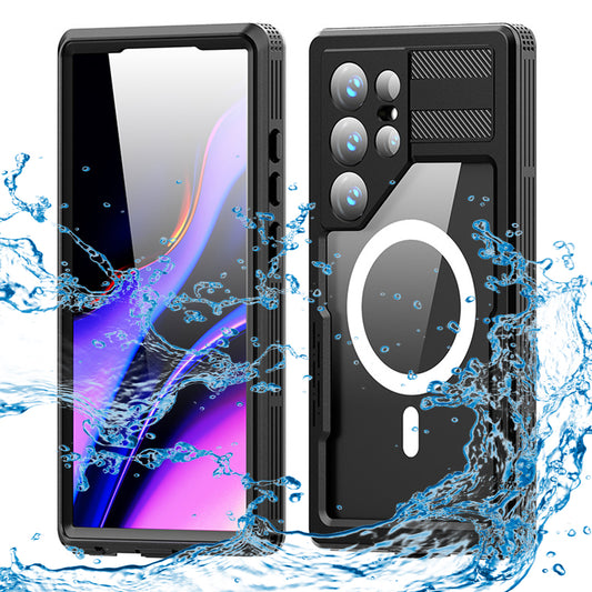 Водоустойчив калъф за Samsung Galaxy S24 Ultra S928, ShellBox, Черен