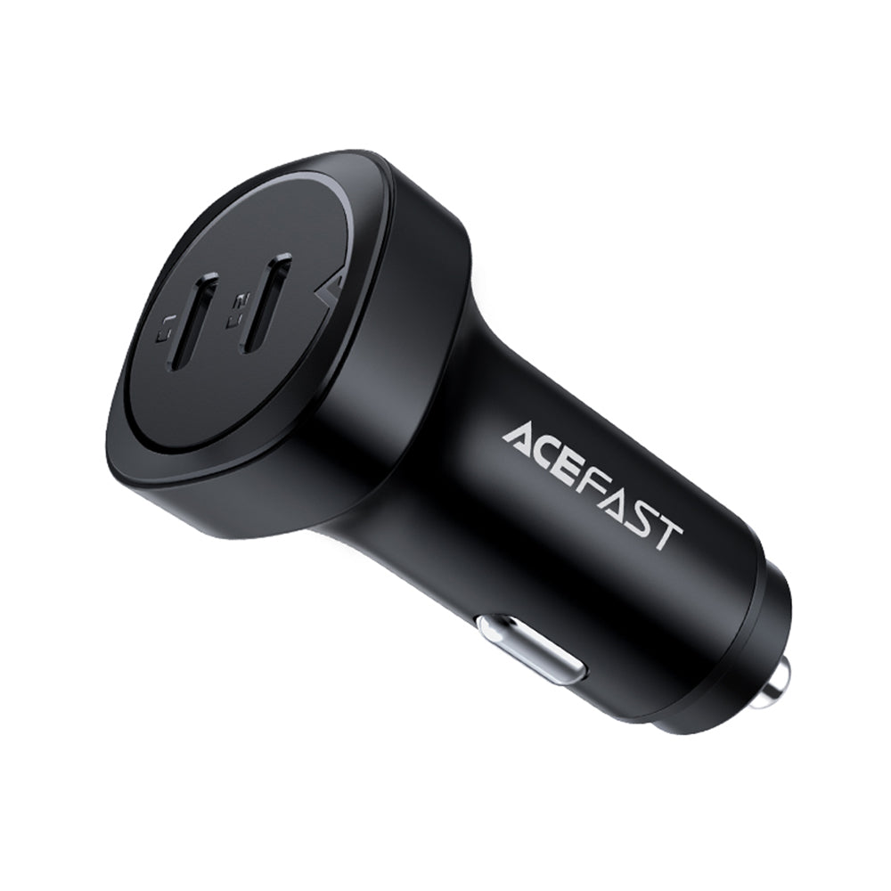 Автомобилен заряден уред Acefast B2, 72W, 3A, 2 x USB-C, Черен