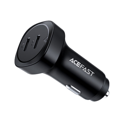 Автомобилен заряден уред Acefast B2, 72W, 3A, 2 x USB-C, Черен