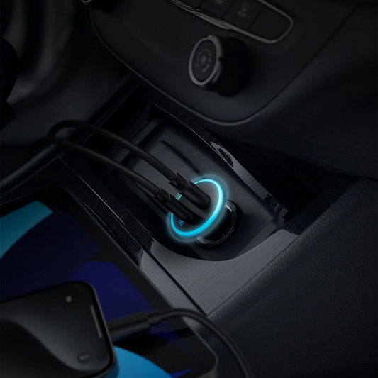Автомобилен зарядно устройство Anker 323, 52.5W, 3A, 1 x USB-A - 1 x USB-C, Черен, Пререгистриран A2735G11