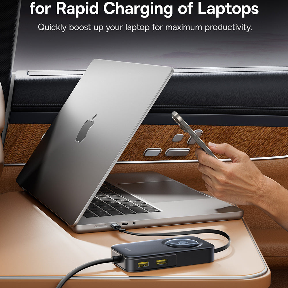 Автомобилен заряден уред Baseus PrimeTrip VW1, 105W, 3A, 3 x USB-A - 2 x USB-C, Черен C00069000121-00