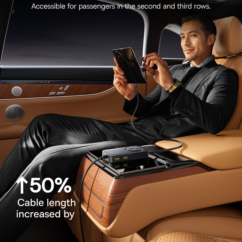 Автомобилен заряден уред Baseus PrimeTrip VW1, 105W, 3A, 3 x USB-A - 2 x USB-C, Черен C00069000121-00