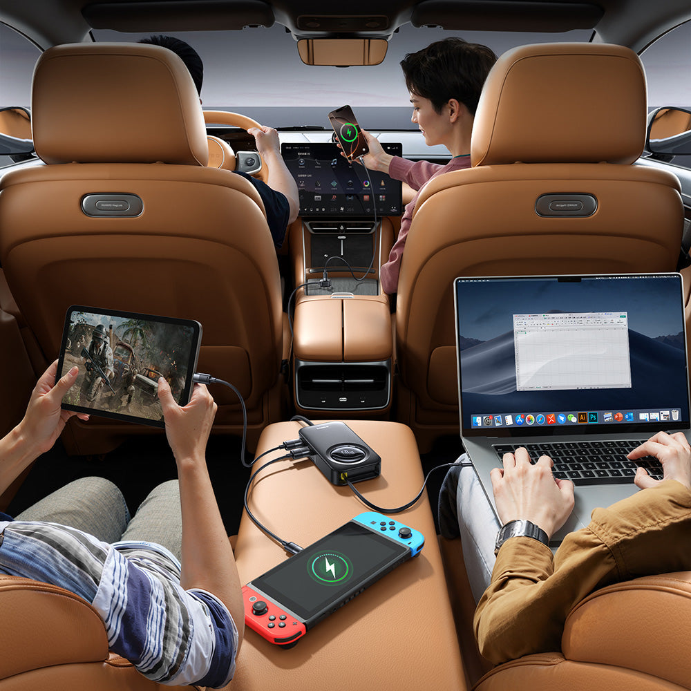 Автомобилен заряден уред Baseus PrimeTrip VW1, 105W, 3A, 3 x USB-A - 2 x USB-C, Черен C00069000121-00