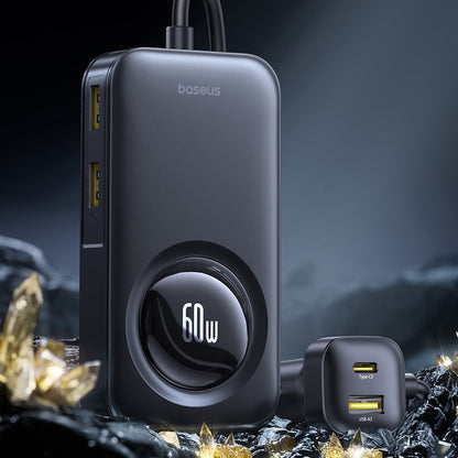 Автомобилен заряден уред Baseus PrimeTrip VW1, 105W, 3A, 3 x USB-A - 2 x USB-C, Черен C00069000121-00
