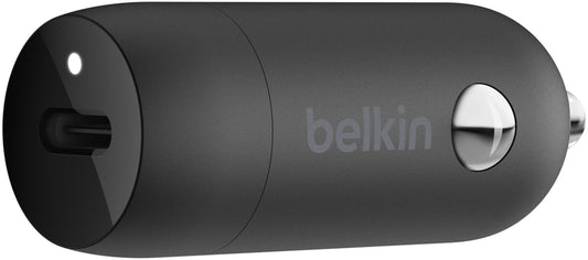Автомобилно зарядно Belkin BoostCharge, 30W, 3A, 1 x USB-C, Черно CCA004btBK