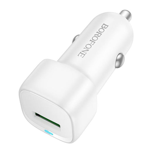 Автомобилен заряден уред Borofone BZ34 Cloud, 18W, 3A, 1 x USB-A, Бял