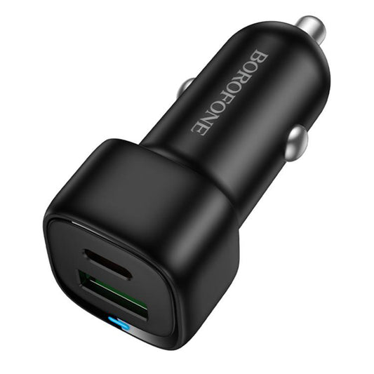 Автомобилен заряден уред Borofone BZ34B Cloud, 38W, 3A, 1 x USB-A - 1 x USB-C, Черен