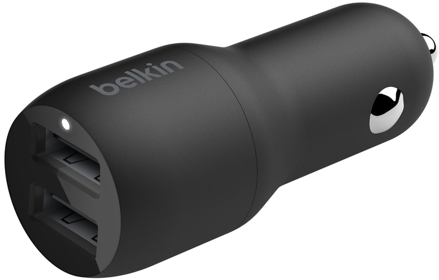 Автомобилно зарядно с Lightning кабел Belkin BoostCharge Dual, 24W, 2.4A, 2 x USB-A, Черно CCD001bt1MBK