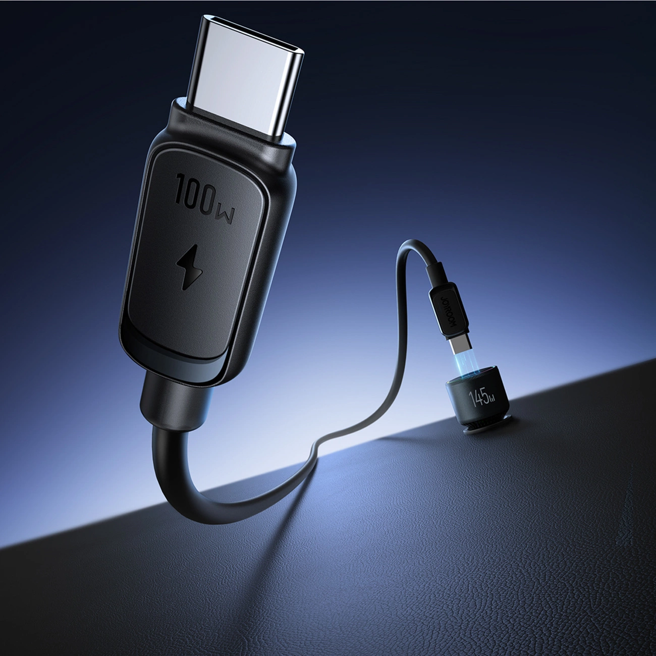 Автомобилен заряден уред с USB-C кабел Joyroom JR-CCN07, 145W, 5A, 1 x USB-A - 2 x USB-C, Сив
