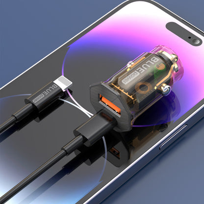 Зарядно за кола с USB-C кабел BLUE Power BCC50, 33W, 3A, 1 x USB-A - 1 x USB-C, черно