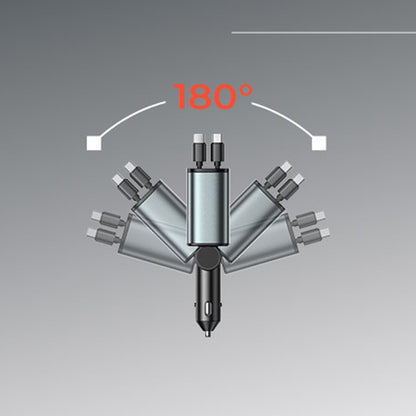 Автомобилен заряден уред с USB-C / Lightning кабел Lisen, 69W, 3A, 1 x USB-A - 1 x USB-C, Черен YL0224040031